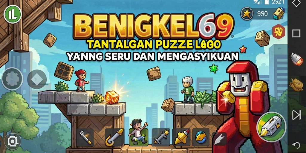 Gameplay BENGKEL69 menampilkan puzzle yang menarik dan visual yang cerah.