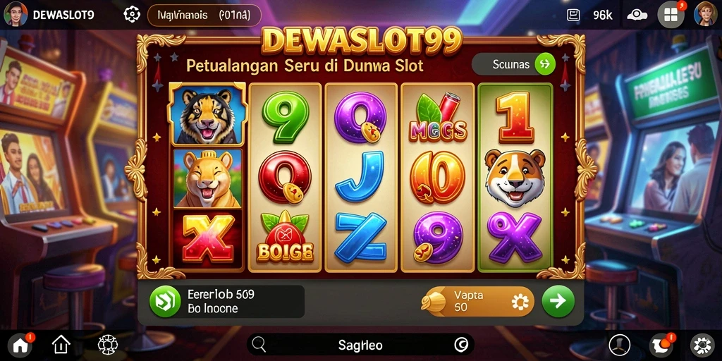 Tampilan gameplay seru dan menegangkan dalam DEWASLOT99.