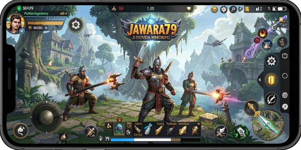Tampilan gameplay epik di dunia <strong>JAWARA79</strong> yang menakjubkan.