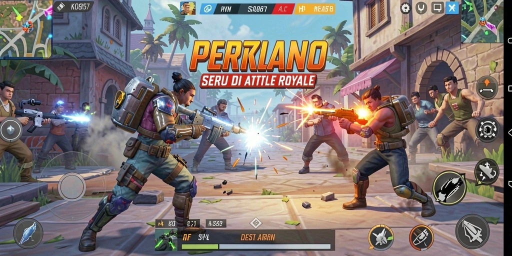 Tampilan gameplay KO857 dengan aksi intens di arena pertempuran.