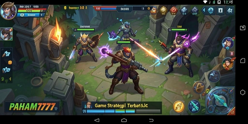 Screenshot utama PAHAM777 menunjukkan gameplay strategi yang intens dan menarik.