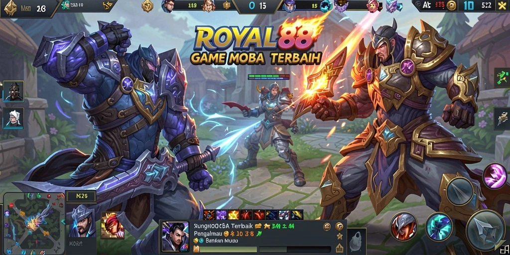 Tampilan gameplay seru dalam aksi pertarungan di ROYAL88.