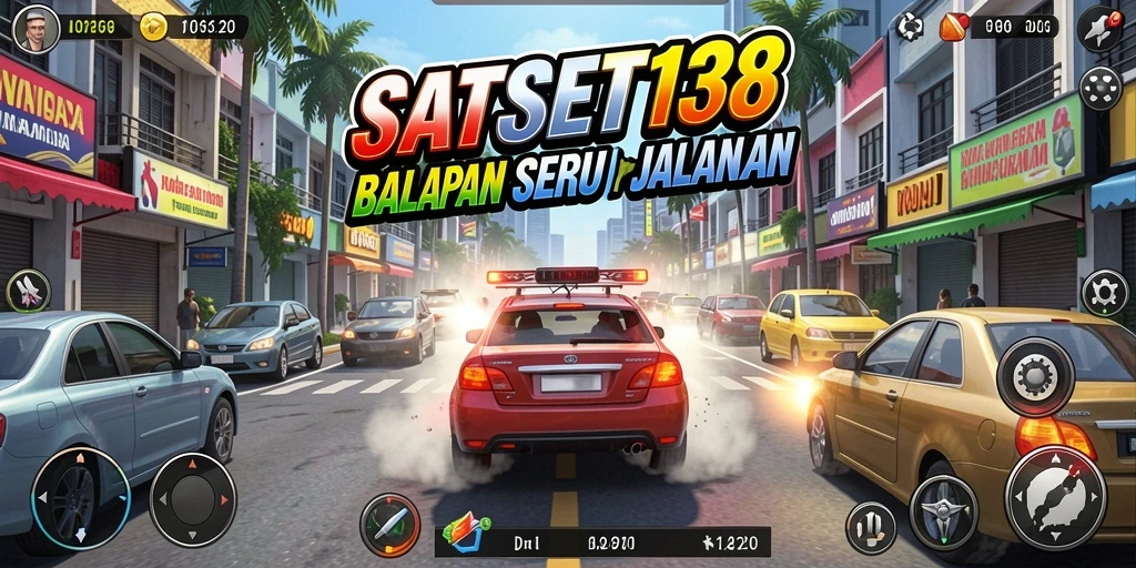 Tampilan menarik dari gameplay balapan di SATSET138.