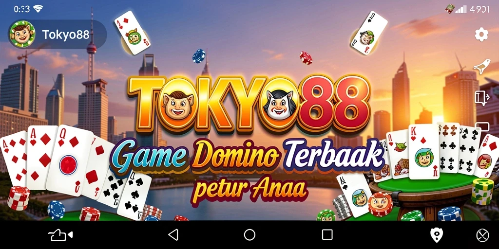 Screenshot menunjukkan momen seru bermain Domino di TOKYO88.