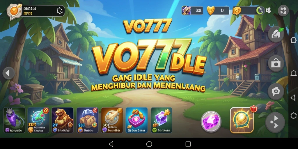 Tampilan gameplay VO777 yang menenangkan dan penuh strategi Idle.