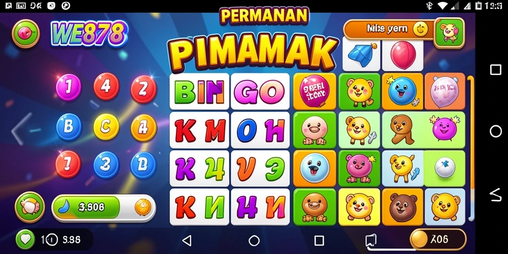 Tampilan gameplay Bingo di WE878 yang seru dan mengasyikkan.
